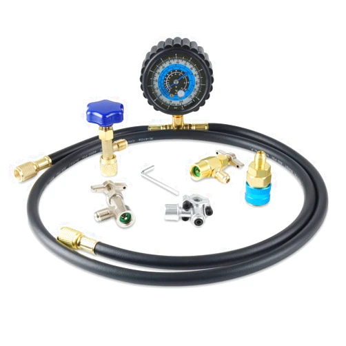 Lichamp A/C R134A Refrigerator Freon Recharge Kit with Bullet Piercing Valve, Piercing and Self-Sealing Can Tap 134A, A201