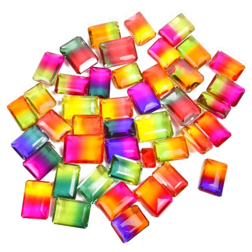 GEMHUB Approx 500 Ct./ 6 Pcs Brazilian Emerald Cut Multi Color Ametrine Loose Gemstone Lot