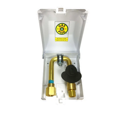 Burnaby Manufacturing Ltd PVC Gas Plug™, White, 1/2'' Bottom NPT Inlet, 3/8