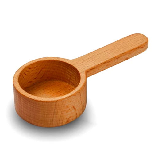 CISHNOU Coffee Spoons, CISHNOU Wooden Coffee Ground Spoon, Measuring for Ground Beans or tea, Soup Cooking Mixing Stirrer Kitchen Tools Utensils, 1 Wooden Tea Scoop(Wooden Color)