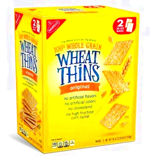 Nabisko Wheat Thins Nabisco Wheat Thins Original Crackers (20 oz. bags, 2 ct.), Set of 3