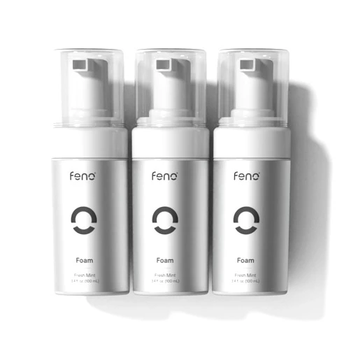 Feno 3Pcs Feno Foam Toothpaste with Xylitol & Wild Mint - Fluoride Free Toothpaste for Adults, Gentle on Enamel, Fresh Breath, Ideal for Sensitive Teeth & Travel Oral Care, 3.4 Fl oz