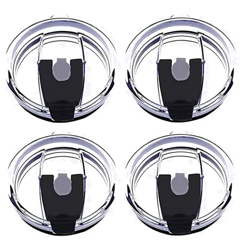 JLDLAI 4 Pack 20 oz Tumbler Lids for YETI and More Tumblers,Cup,Travel Coffee Mug Spill Proof Splash Resistant Silicone Sliding Covers(Black)