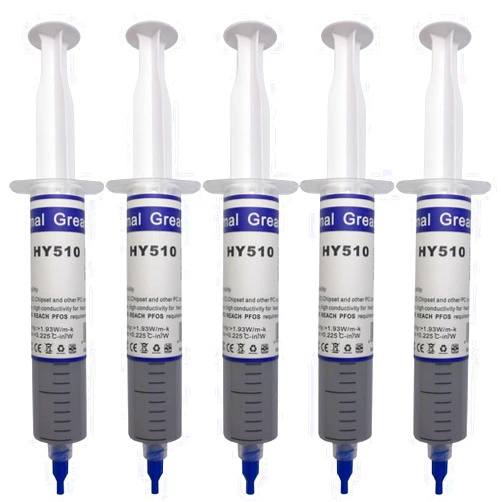 BAY Direct 5-Pack Reusable Thermal Paste (7 Oz/200g), LARGE Syringe Thermal Grease Cool Compound Heatsink Apply to PC/CPU/GPU/LED/VGA (Accessory Included)
