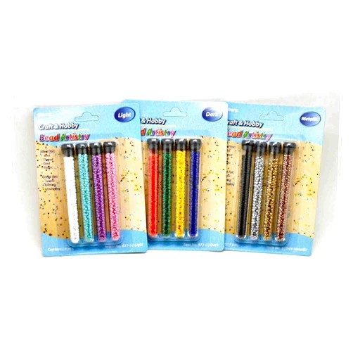 BobbiBop Crafts 3-Pack Bundle of Craft and Hobby 3-mm Seed Beads - Assorted Colors.