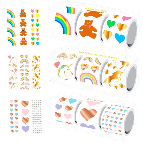 Mrs.Grossmans Mrs. Grossman's Sticker Roll Gift Set Bundle - 9 Total Rolls with Premium Stickers with Gold Foil Accents in 3 Popular Themes