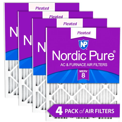 Nordic Pure 14x30x1 MERV 8 Pleated AC Furnace Air Filters 4 Pack