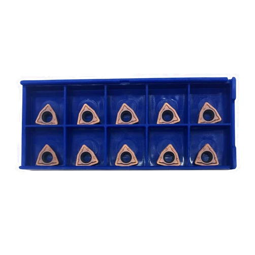 Zouzmin 10pcs Drilling Inserts WCMT050308 U-Drill Carbide Drilling Insert Turning Carbide Inserts for Use with Indexable Drills AlTiN Coated for Machining Cast Iron, Steel