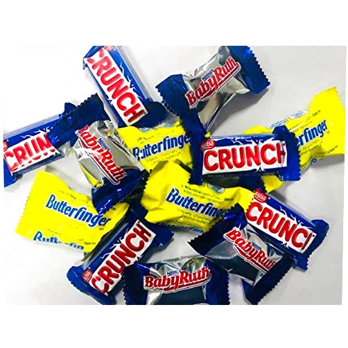 River Finn Organics CRUNCH, BUTTERFINGER & BABYRUTH - Bulk Mini/Fun Size Candy Bars - Guaranteed 5 Lbs - Fresh and Delicious- Great for Trick-or-Treating, Snacking, Lunches, Baking, Candy Bowls & More