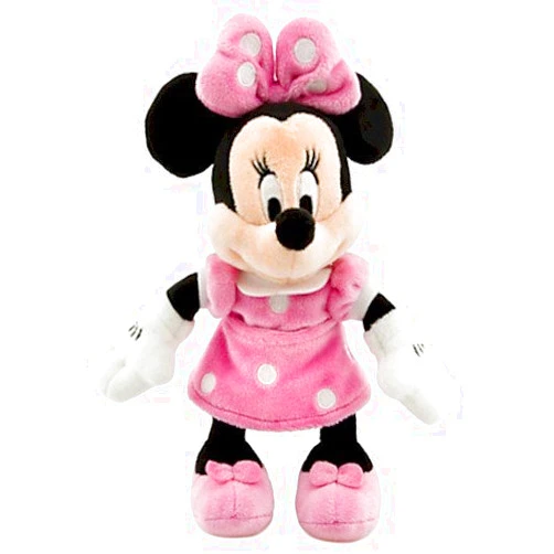 Disney Minnie Mouse Plush - Pink Mini Bean Bag - 9 1/4''