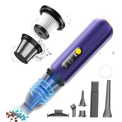 Zyuqnek Handheld Car Vacuum Cleaner, 15000PA High Power Car Vacuum Cleaner & Air Duster, 4 in 1 Portable Mini Vacuum with Strong Suction, 120W High Power Hand Held Vacuum for Home/Car/Office/Pet