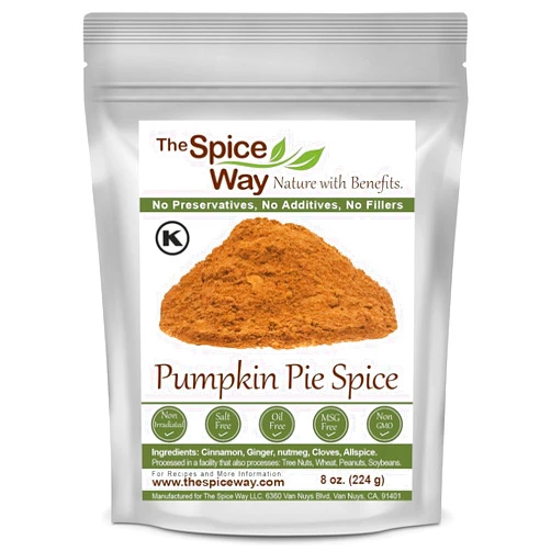 The Spice Way Pumpkin Pie Spice - 8 oz seasoning includes Cinnamon, Ginger, Nutmeg, Cloves & Allspice – Perfect for Baking
