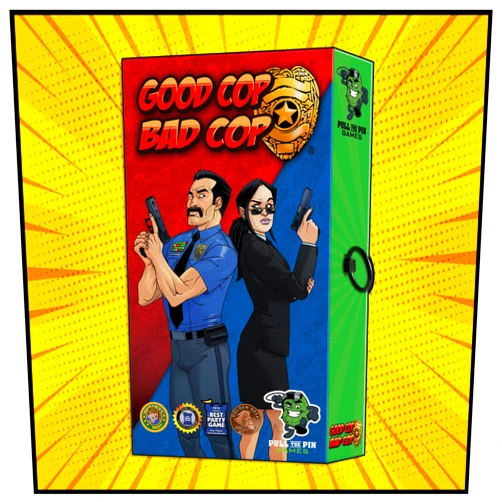 Pull the Pin Games Good Cop Bad Cop - Board Games & Card Games for Epic Fun - Hidden Identity Party Card Game - Fast-Paced Social Deduction - Easy to Learn - 4-8 Players - Award-Winning Family Game