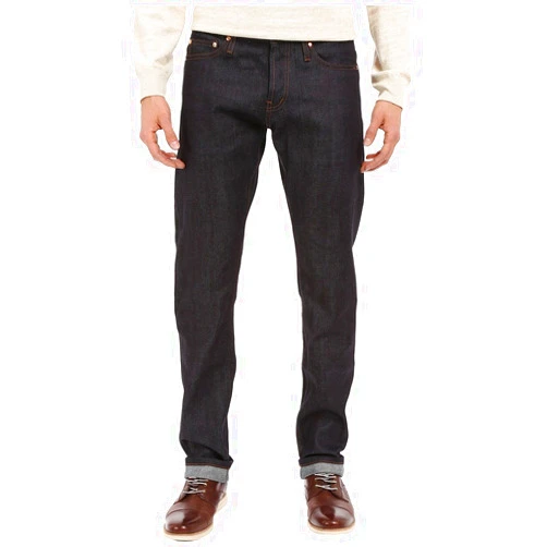 The Unbranded Brand Men's UB222 Tapered Indigo Stretch Selvedge Jean