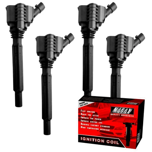 MACAX Set of 4 Ignition Coils UF673 C1828 Compatible with Dodge Dart 2013-2016 Fiat 500 2012-2017 L4 1.4L - Replaces 68081914AC 68081914AA