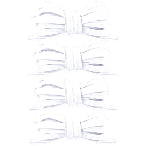 Pimoys 4 Pairs Shoe Laces for Sneakers, 5/16'' Flat Shoe Laces Athletic Shoe Laces