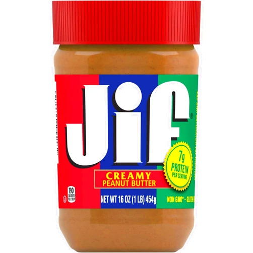 Jif Creamy Peanut Butter, 16 Ounces (Pack of 12),7g (7% DV) of Protein per Serving, Smooth, Creamy Texture, No Stir Peanut Butter Creamy 16 Ounce (Pack of 12)