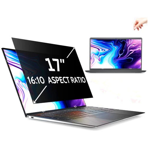Peslv 17 Inch Laptop Privacy Screen Compatible With Lenovo Hp Dell Acer Asus Thinkpad Xps, 16:10 Aspect Removable Anti Glare Blue Light Filter Protector, 17inch Computer Monitor Security Shield