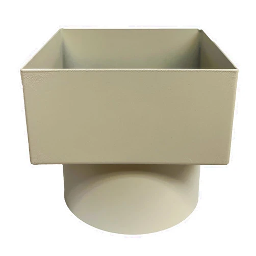 Gutterworks Mfg Inc. Rain Gutter Components Aluminum Downspout Adapter to Underground Drainpipe 6x6-6 | Made in The U.S.A. (Wicker)