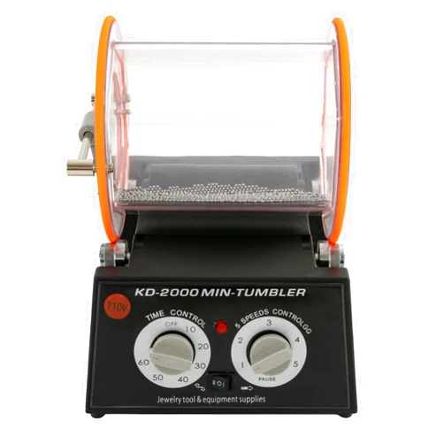 Ghankopd Jewelry Polisher Tumbler Mini Polisher Tumbler 5 Adjustable Speed Rotary Tumbler Surface Polisher 60W Jewelry Polishing Finishing Machine 5kg/11.02lbs Polishing Capacity for Jewelry Stone