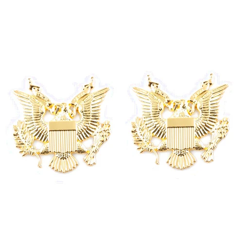 XGW 2X Metal Army Presidential Badge Car Sticker Eagle Shape Body Tail Decorative Sticker Emblem Badge Automobile Exterior Accessories for Truck Motorcycle (Golden)