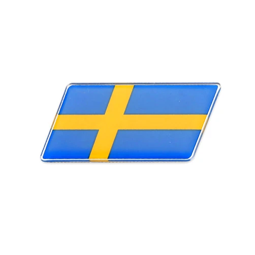 Winluu Swedish Flag Sticker Small Sweden Flag Car Flag Auto Body Trunk Emblem Decal Badge for SAAB International Flags of The World 2.5x1.3 (Swedish)