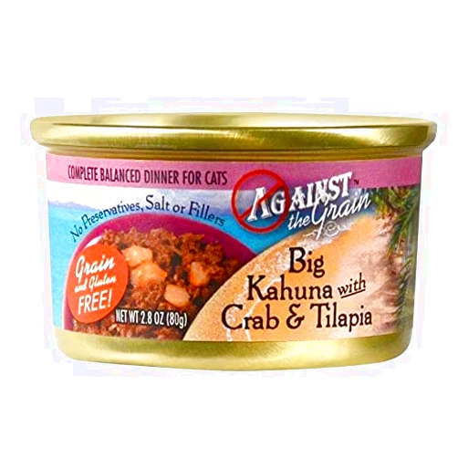 M09 PRO Against The Grain Big Kahuna Crab Tilapia Pet Canned Food Dinner for Cat 2.8z X 24 cans
