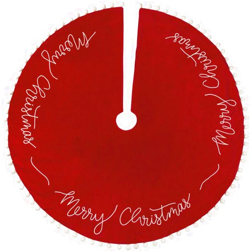 Primitives by Kathy Velvet Luxe Christmas Tree Skirt, Merry