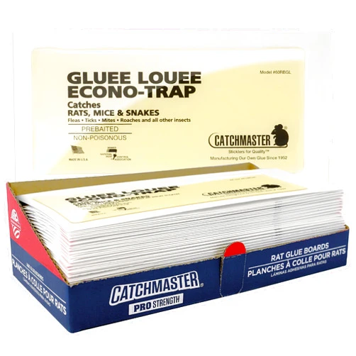 Catchmaster Gluee Louee Rat Extra Large Traps 30-PK, Heavy Duty Glue Traps, Mouse Traps for Home, Pre-Scented Adhesive Glue Boards for Inside House, Snake, Mice, & Spider Traps, Pet Safe Pest Control