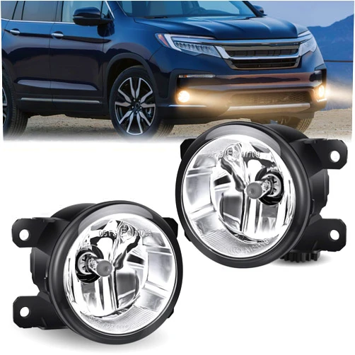 Nilight Fog Lights Assembly Compatible with 2013 2014 2015 2016 2017 2018 2019 2020 Honda City CRV CRZ Civic Crosstour Ram Promaster Jeep Cherokee Compass Acura TSX ILX RDX Chrysler