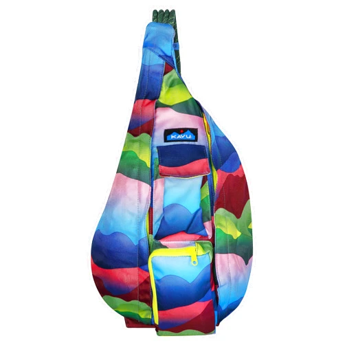 KAVU Original Rope Sling Bag with Adjustable Rope Shoulder Strap - Mountain Fade