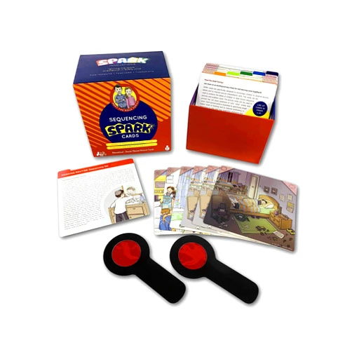 SPARK INNOVATIONS Sequencing Cards, Picture Cards Jewish Themed Story Cards Speech Therapy Game, Problem Solving, Includes Shabbos, Chanukah and Purim Stories