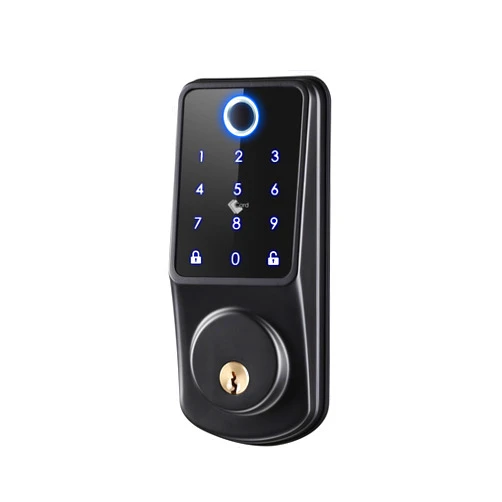 KemeNg Automatic Deadbolt Tuya WiFi Pin Code Fingerprint Keyless Entry Keypad Gate Door Electronic Digital Smart Door Lock Password Door Lock, WiFi Door Lock With Application Control, Intelligent Door Lock (