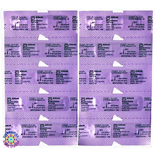 Precision Xtra Blood Ketone Test Strips, Unboxed, Sealed, 30 Test Strips, Exp: 10/2018+