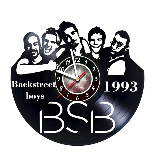 AMARAroom Vinyl Wall Clock - Black, 12 inch, Silent Movement, Energy Efficiency, Unconventional Design, Ideal Gift