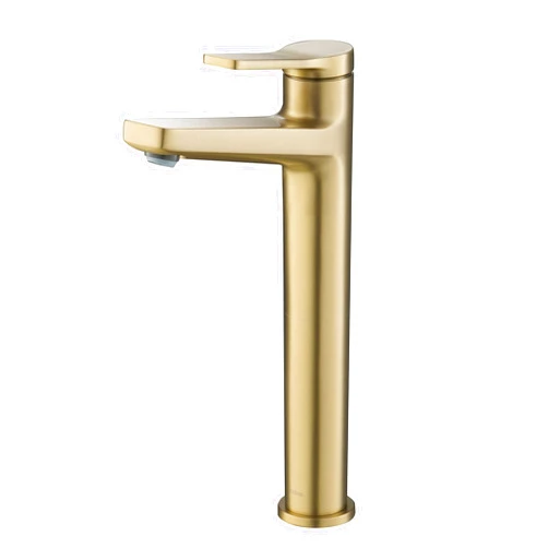 KRAUS Indy Single Handle Vessel Bathroom Faucet in Brushed Gold, KVF-1400BG