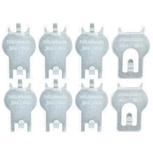 Hillman HIGH & MIGHTY 515314 Picture Hanger Value Pack, Easy Tool-Free Dry Wall Art Hangers for Artwork, Photos, and Mirrors, Holds up to 20Lbs-40Lbs, 8 Pack, Steel , Silver
