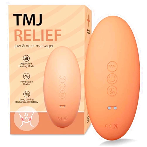 Rozonii TMJ Relief Products Jaw Massager with Dual Motor Vibrating- Gentle Vibration for TMJ Massage Heating Tool for Pain Relief, Tension, Stiffness, and Headaches