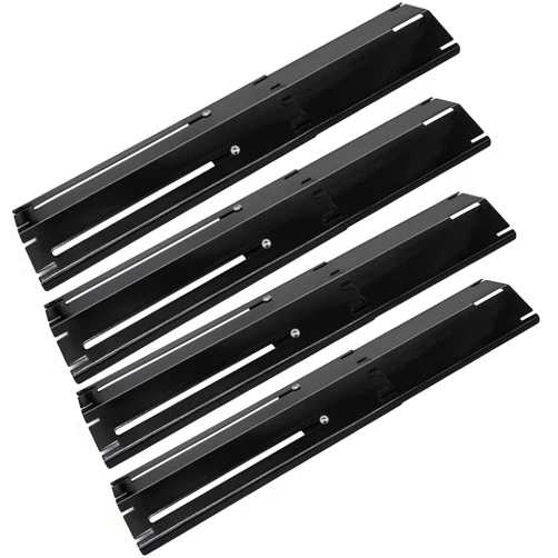 Criditpid 4-Pack Porcelain Steel Universal Heat Plate Shields Grill Parts for Brinkmann, Charbroil Nexgrill, Backyard Grill, Extends from 11.75 to 21