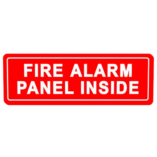 XYL HC Fire Alarm Panel Inside Sign – Made from Premium Durable Acrylic Material, Super Strong Self-Adhesive, Quick Installation, Perfect for Your Business and Home (9x3 Inches, Red)