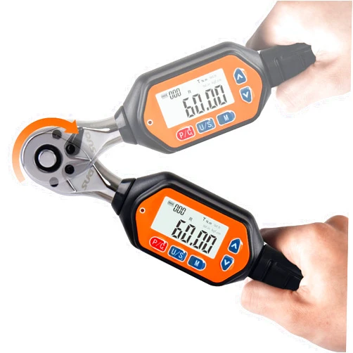 SUGPV 4th Gen Mini Digital Torque Wrench - 3/8-inch Drive with Buzzer & LED, 1.8-60 Nm (1.33-44.25 ft-lbs), High Precision Electronic Tool for Bike & Car Repairs, Calibrated for Superior Performance