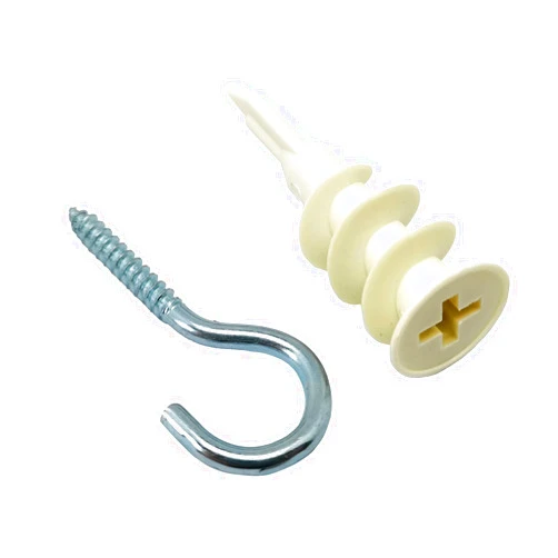 ERDANER Stainless Steel Eye Screws Eye Bolt Hooks, Self-Tapping Ceiling Hooks Metal Cup Hooks Round End Screw Hooks Gypsum Board Expansion Screw Screw-in Type Gypsum Board Riser(20 Pcs)