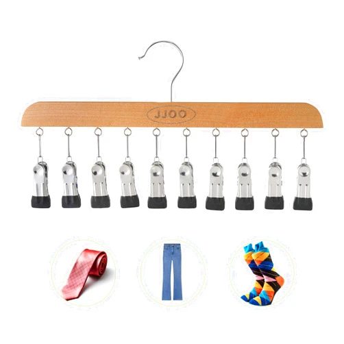 JJOO Legging Organizer for Closet Hanging, Pants Hangers with Clips Holds Up to 10 Leggings, Space Saving & 360 Rotaing Desin, Great for Jeans, Hats, Shorts, Socks (1Pack)