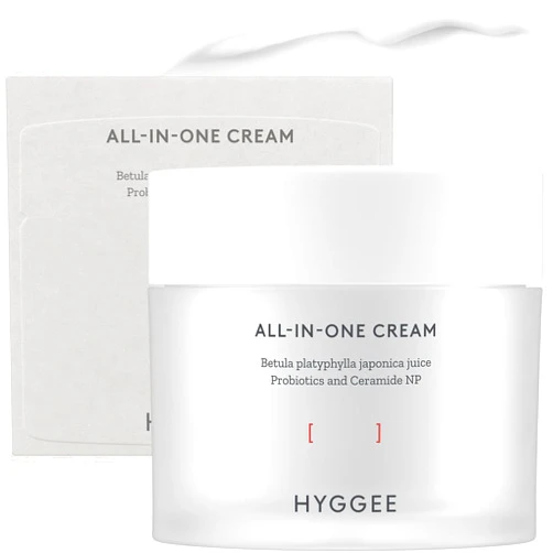 KSBC HYGGEE All in One Cream - High Moisture Barrier Face Moisturizer for Dry Skin - Probiotics & Ceramide - Non Sticky Moisturizing Cream - Skin Irritation Free, 2.7oz.