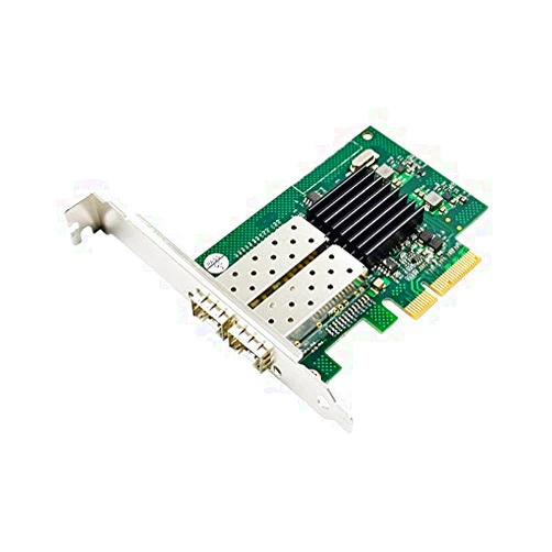 HINYSENO PCI-E Dual Port 2 x SFP Ethernet 10/100/1000Mbps Gigabit LAN Card Network Interface Controller Card for Intel 82576EB Chipset Full/Low Profile Bracket