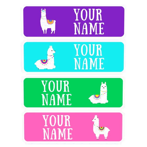 Generic 128 Custom Waterproof Dishwasher Safe Kid Name Labels for Daycare, School Supply, Baby Bottles, Lunch Boxes and Cups, Travel. Cute Personalized Design Name Stickers (Pattern 12)