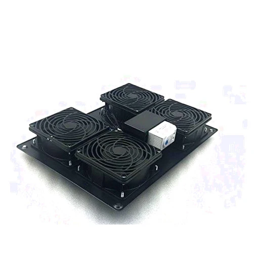 RAISING ELECTRONICS Rack Mount Temperature Control Server Fan Cooling System with 4 Fans 1U
