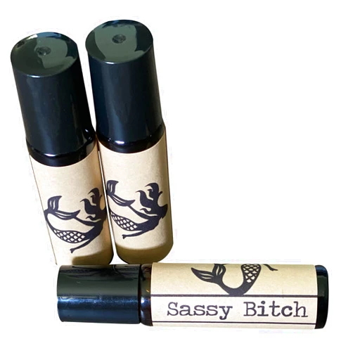 The Malicious Mermaid Sassy Bitch Stick | Premium Eau de Parfume | The Snarky Mermaid | Fragrance Roller | Made in USA | Snarky | Perfume For Women and Men