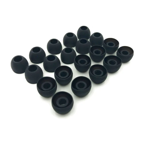 Earbudz 10 Pairs Medium Silicone Replacement Earbuds Ear Bud Tips – Black