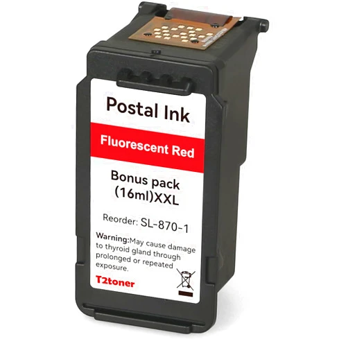 T2TONER High Capacity SL-870-1 XXL Red Ink Cartridge Compatible SL870-1 SL8701 XXL Fluorescent Red Ink Replacement for The PB New SendPro Mailstation Postage Meter (CSD1) Machine (1pack)(16ml)